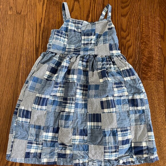 Gymboree Girls' Madras Sleeveless Cotton Poplin Dress - Picture 2 of 3